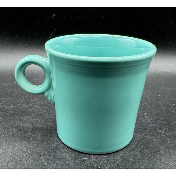 Fiestaware Fiesta HLC Ring Handle Cup Mug Turquoise Homer Laughlin USA -S1L - Picture 1 of 8